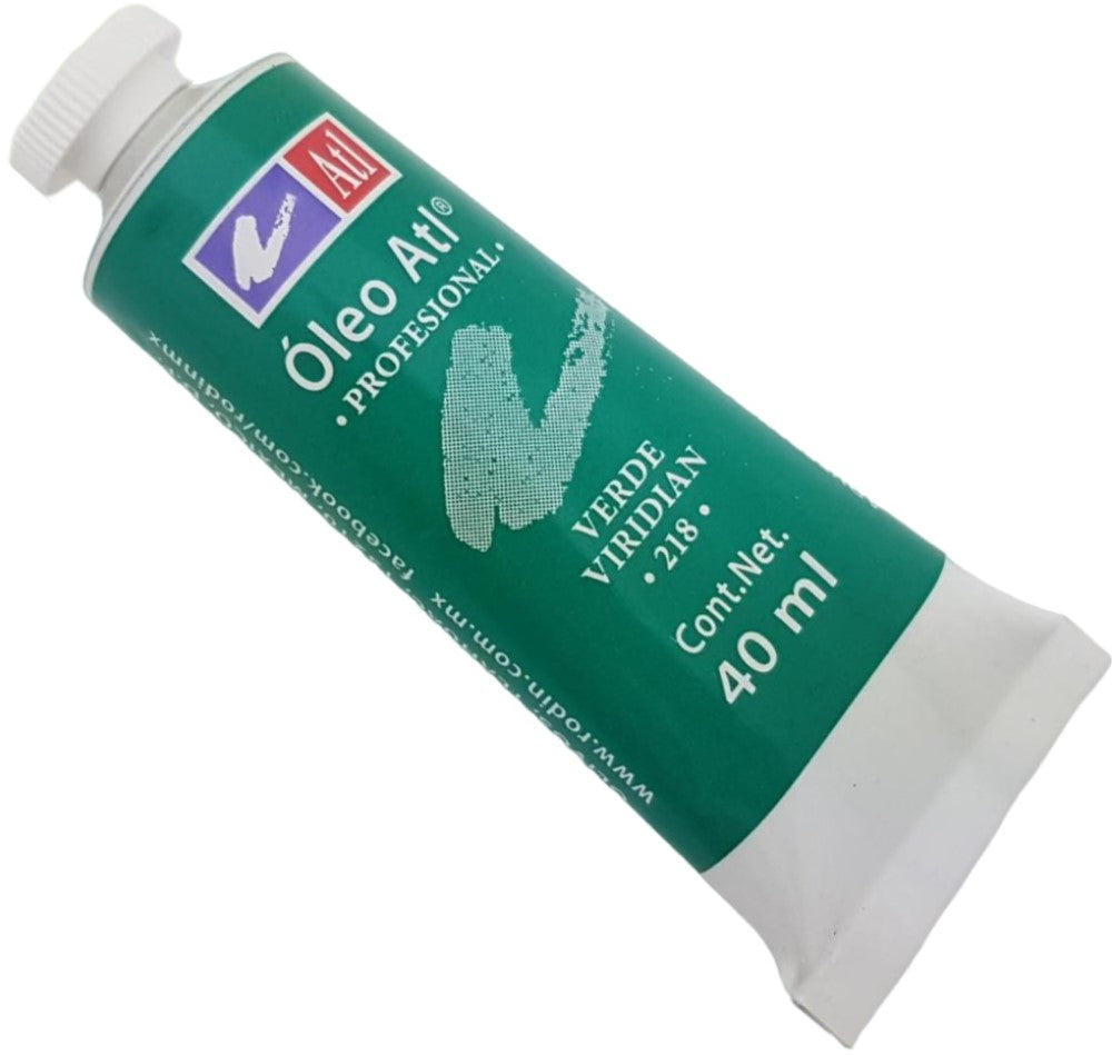 Pintura Oleo Atl 40ml Verde Viridián Alt® T-14 218 Tubo 7501139110941 01