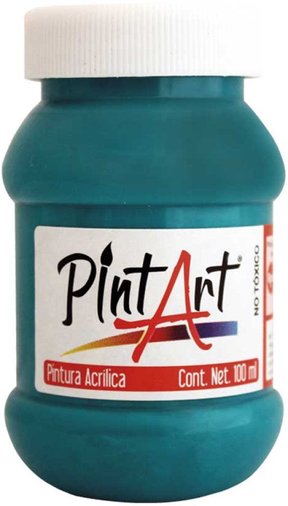 Pintura Acrílica PintArt Verde Turquesa 100ml #505 PintArt® PP0AE07505 Pieza 7501858959630 01