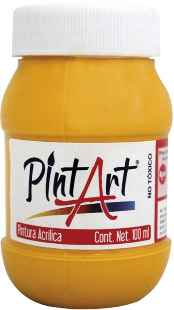 Pintura Acrílica PintArt Amarillo Cadmio Oscuro 100ml #203 PintArt® PP0AE07203 Pieza 7501858948818 0