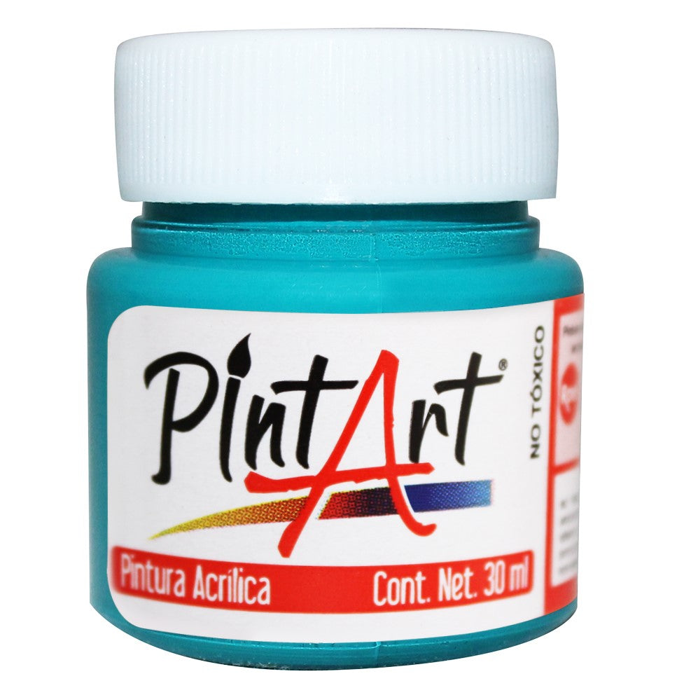 Pintura Acrílica PintArt Azul Turqueza 30ml #407 PintArt® PPAEP03407 Pieza 7501858951276 01