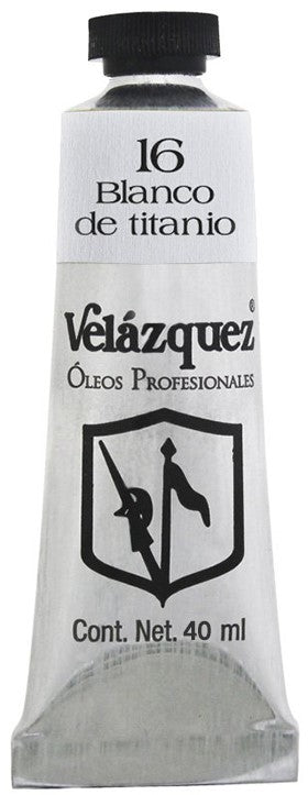 Pintura Oleo Velázquez Blanco de Titanio 40ml T-14 Roel® P04001416 Tubo 7501858914011 01