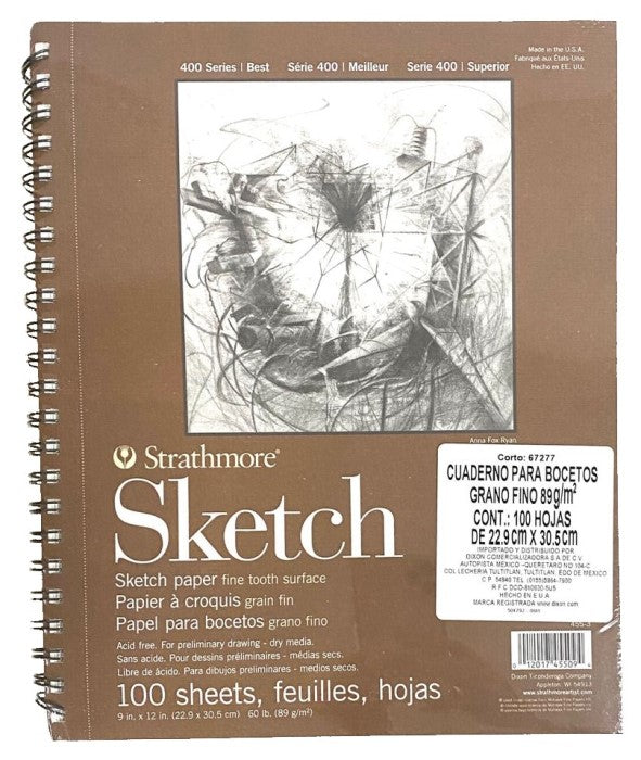 Block p/Arte Sketch Sketch #3 100 hojas 22.86×30.4 Strathmore® S455-3 [Pieza] 12017455094