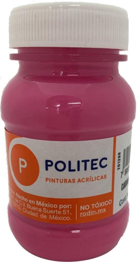 Pintura Acrílica Línea300 100ml Carmín Claro Politec® #323 Pieza 7501230032333 01