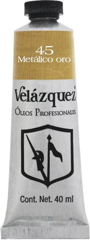 Pintura Oleo Velázquez Metálico Oro 40ml T-14 Roel® P04001445 Tubo 7501858971519 01