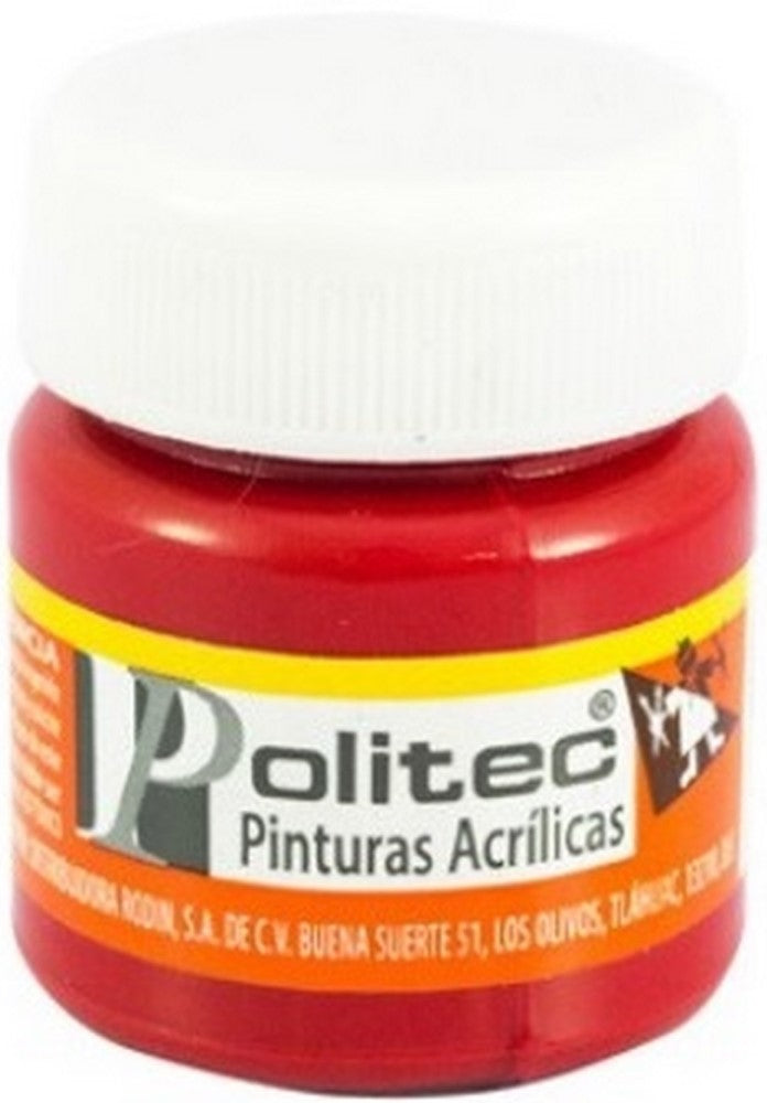 Pintura Acrílica Línea300 30ml Carmín Politec® #319 Pieza 7501230031923 01