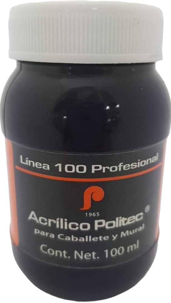 Pintura Acrílica Línea100 #119 Mural 100ml Violeta Sol Politec® [Pieza] 7501230011932 Imagen principal del producto