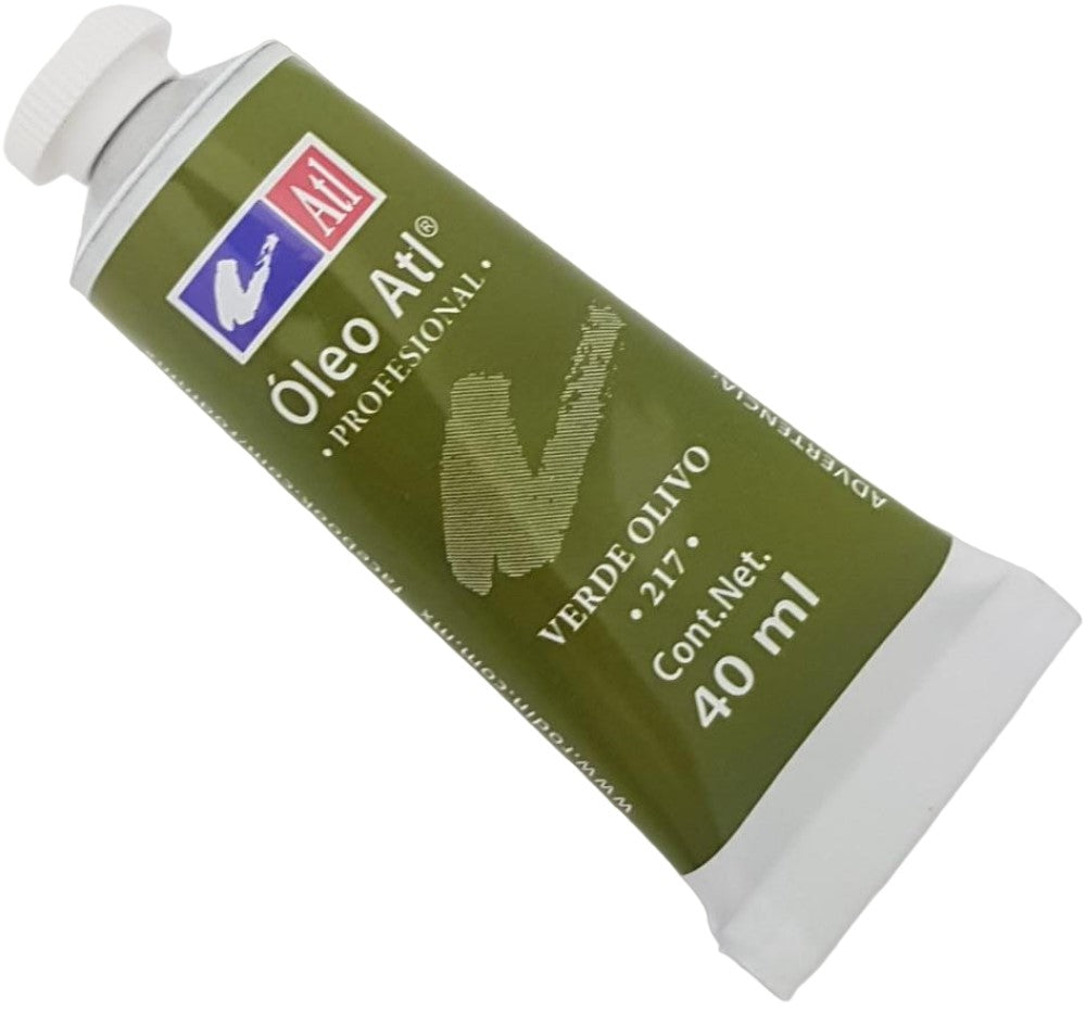 Pintura Oleo Atl 40ml Verde Olivo Alt® T-14 217 Tubo 7501139110934 01