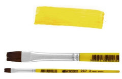 Pincel p/Acuarela 267 Plano pelo de Pony #2 Amarillo Corto Rodin® 267-2 [Pieza] 7501139191797