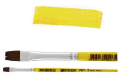 Pincel p/Acuarela 267 Plano pelo de Pony #6 Amarillo Corto Rodin® 267-6 [Pieza] 7501139191810