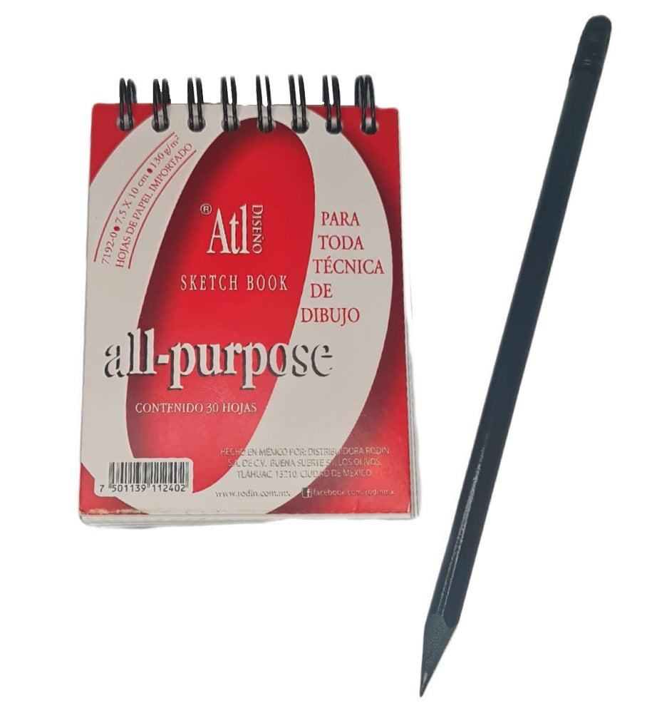 Block p/Arte MixMedia All Purpose #0 130g 30 hojas 7.5×10cm Atl® 11806 Pieza 7501139112402 01