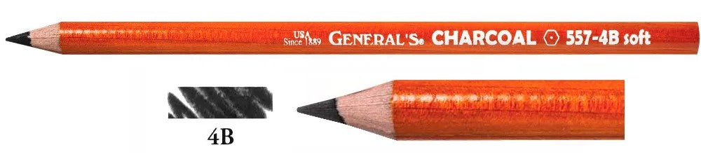 Lápiz p/Arte Charcoal 557 4B Carbón General's® EGP000574B [Pieza] 44974557047
