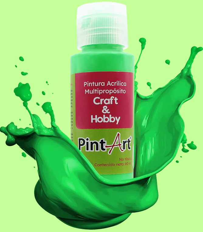 Pintura Acrílica Multiuso 60ml Verde Neón 985 PintArt® PPAMP06985 Pieza 7501858925215 01