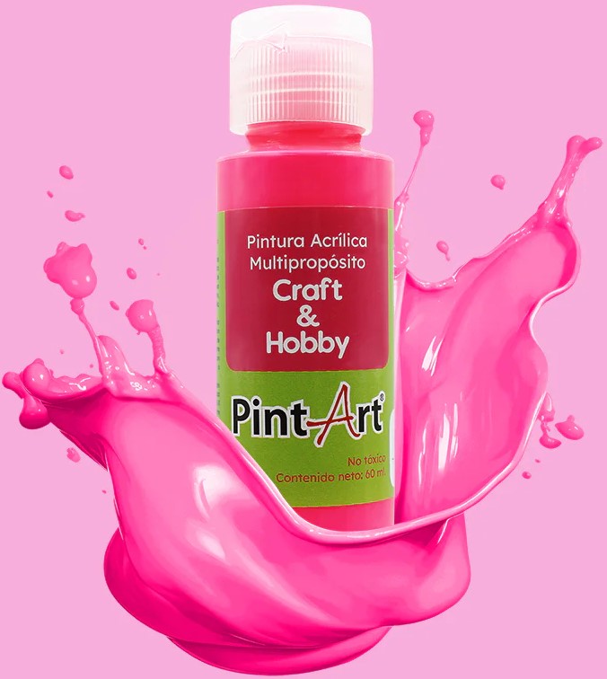 Pintura Acrílica Multiuso 60ml Rosa Neón 983 PintArt® PPAMP06983 Pieza 7501858925192 01
