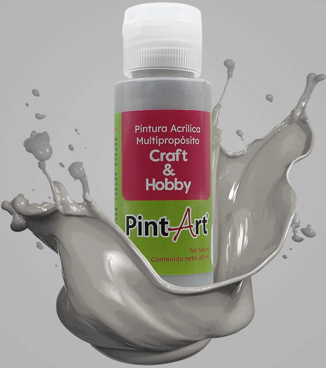 Pintura Acrílica Multiuso 60ml Plata Metálico 822 PintArt® PPAMP06822 Pieza 7501858925123 01
