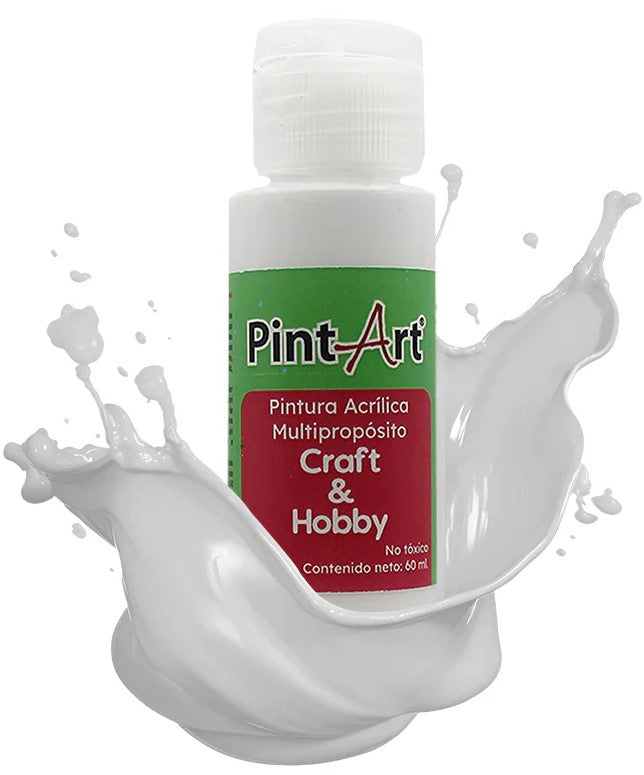 Pintura Acrílica Multiuso 60ml Blanco 100 PintArt® PPAMP06100 Pieza 7501858924799 01
