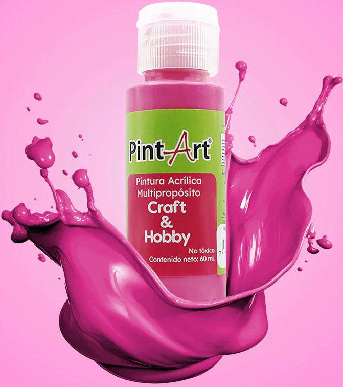 Pintura Acrílica Multiuso 60ml Fucsia 314 PintArt® PPAMP06314 Pieza 7501858924911 01