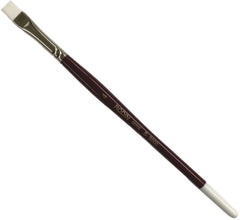Pincel p/Acrílico 9600 Plano pelo Sintético #4 Rojo-Blanco Corto Rodin® 9600-4 [Pieza] 7501139128182