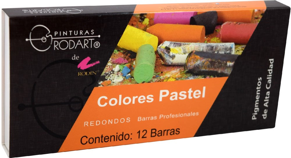 Barras Pastel Suaves Redondos Secos Colores Est.c/12 RODART® 13684 Estuche 7501139170143