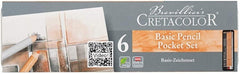 Lápiz p/Arte Basic Pencil Pocket Set c/6 EstucheMetálico CRETACOLOR® ECC040006 [Estuche] 9002592400061