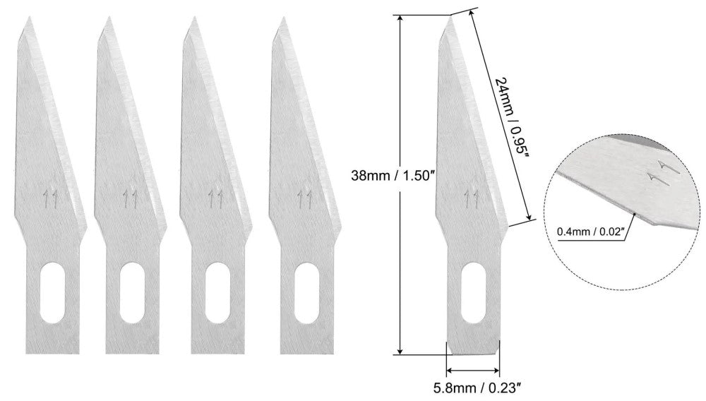 Cuchilla Escalpelo Nº11 Repuesto c/5 Excel™® EHB020011 [Paquete] 98171226114