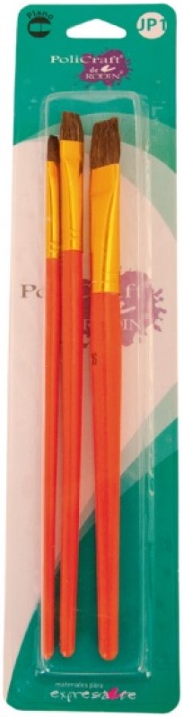 Pincel p/Manualidades Policraft JP1 Blíster c/3 Pony Plano Rodin® 71911 [Pieza] 7501139171911 Imagen principal del producto