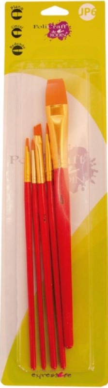 Pincel p/Manualidades Policraft JP6 Blíster c/5 Pln.Cinc.R Rodin® 71966 [Pieza] 7501139171966