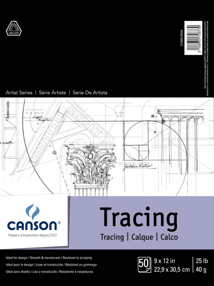Block p/Arte Foundation Calca 40g 50 hojas 9×12" Canson® ECAU002321 [Pieza] 3148955726730 2