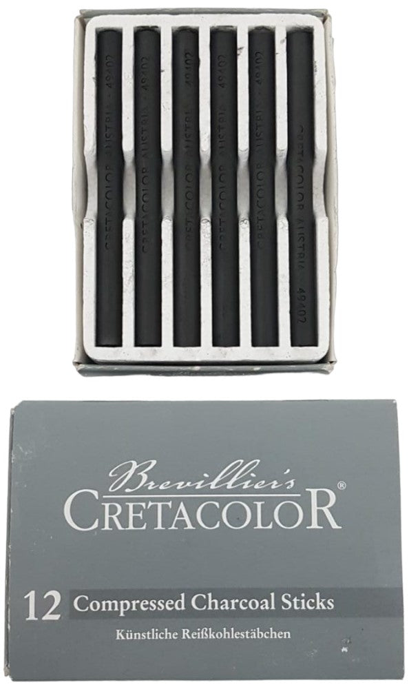 Carboncillos Comprimido c/12 Medio CRETACOLOR® ECC049402 [Pieza] 9002592494022