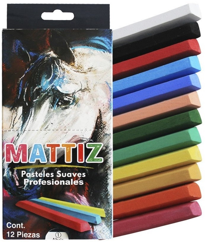 Barras Pastel Básico Est.c/12 Mattiz® N32002000 Estuche 7501858915506