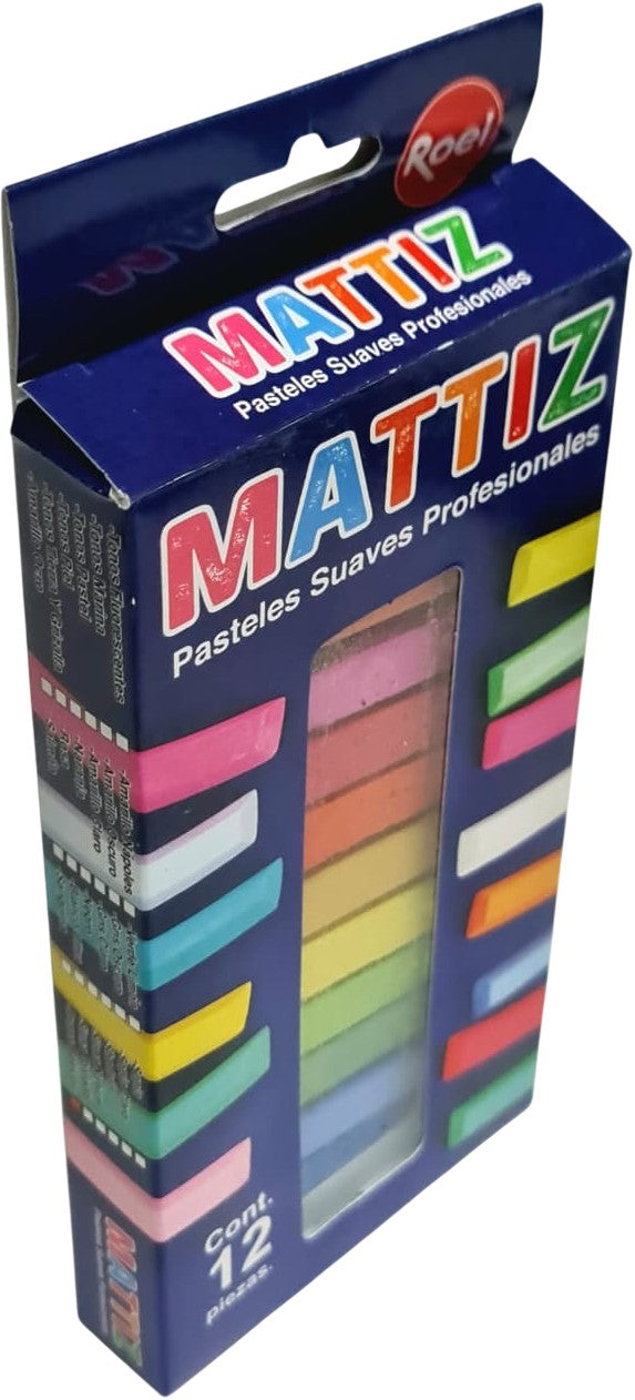 Barras Pastel Suaves Lingotes Colores Básico Colores Est.c/12 Mattiz® N32002000 Estuche 750185891550