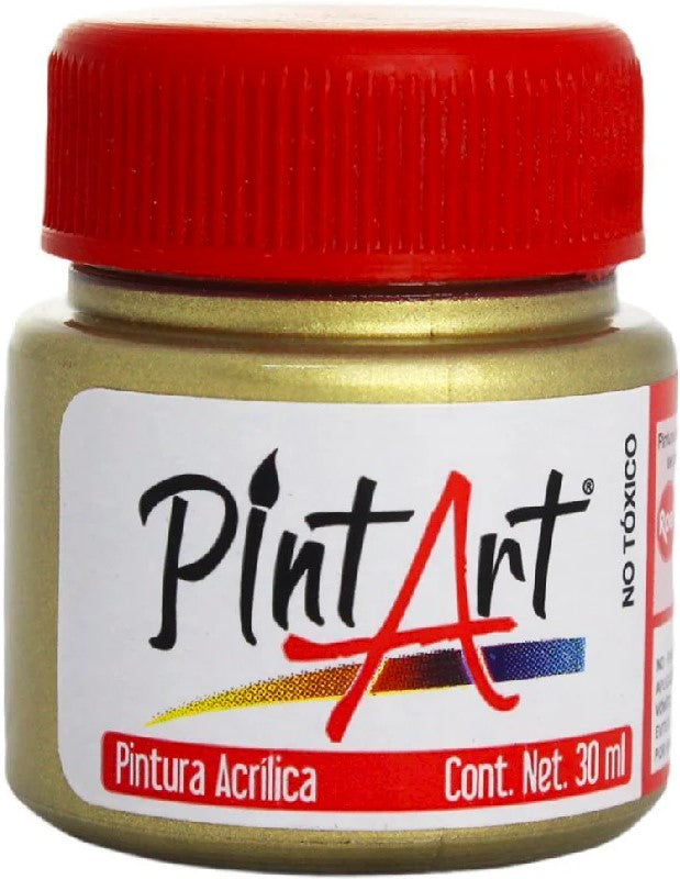 Pintura Acrílica PintArt Oro Rico Metálico 30ml #820 PintArt® PPAEP03820 Pieza 7501858951399 01
