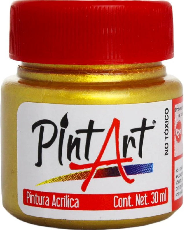 Pintura Acrílica PintArt Dorado Solar Metálico 30ml #826 PintArt® PPAEP03826 Pieza 7501858964856 01