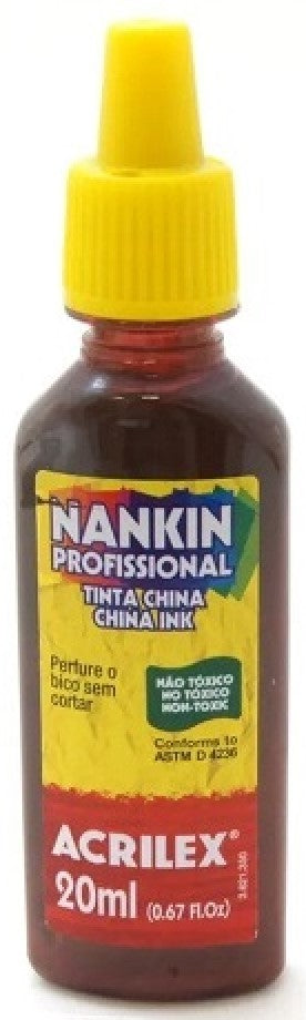 Tinta China Marrón 20ml Acrilex® A05120531 [Contenedor plástico] 7891153000855