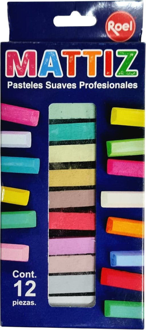 Barras Pastel Suaves Lingotes Colores Pastel Colores Est.c/12 Mattiz® N32003000 Estuche 750185891551
