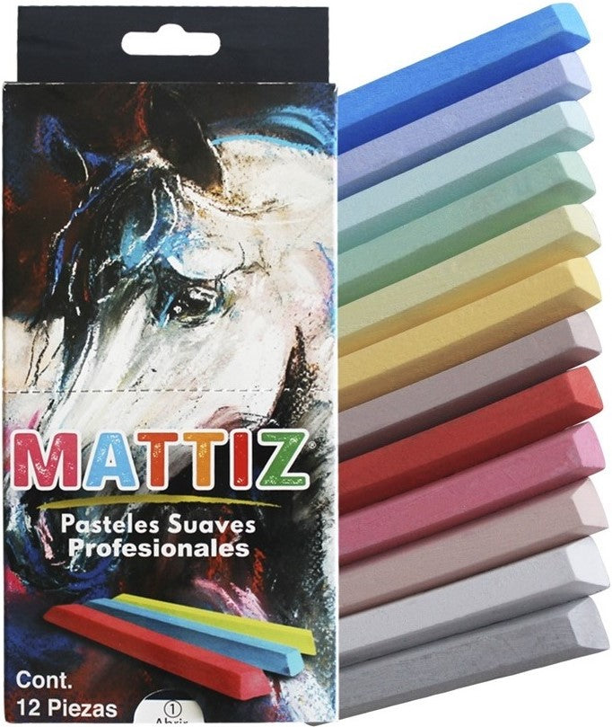 Barras Pastel Suaves Lingotes Colores Pastel Colores Est.c/12 Mattiz® N32003000 Estuche 750185891551
