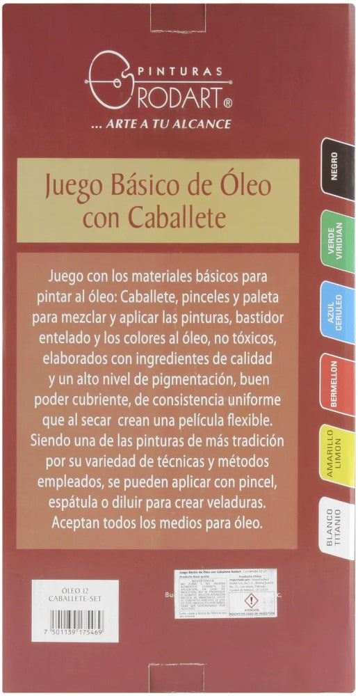 Pintura al Óleo Estuche Juego Básico c/Caballete 469 RODART® [Pieza] 7501139175469 3