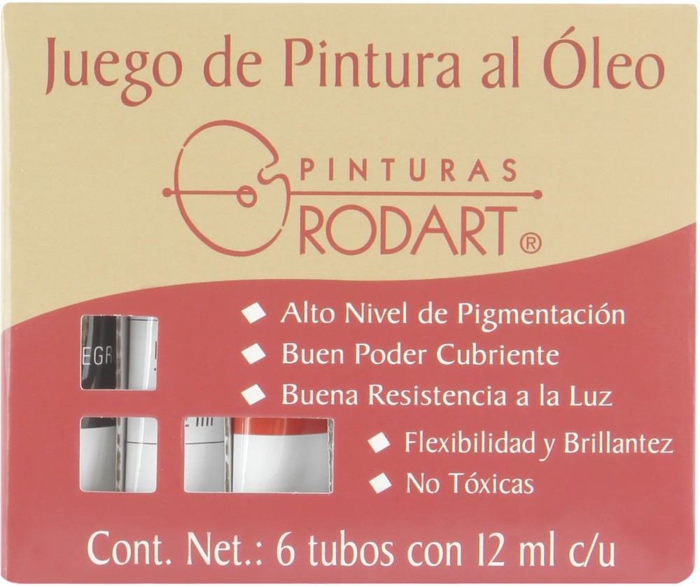 Pintura al Óleo Estuche Juego Básico c/Caballete 469 RODART® [Pieza] 7501139175469 10