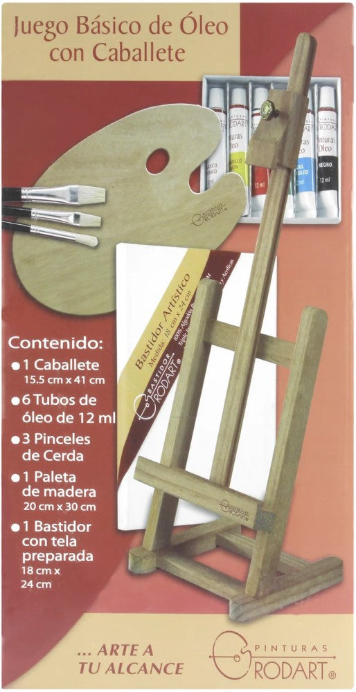 Pintura Al Óleo Estuche Juego Básico c/Caballete 469 RODART® [Pieza] 7501139175469 12