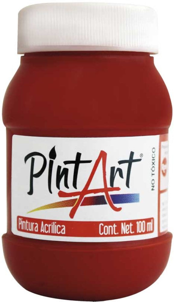 Pintura Acrílica PintArt Rojo Cadmio Claro 100ml #302 PintArt® PP0AE07302 Pieza 7501858948900 01