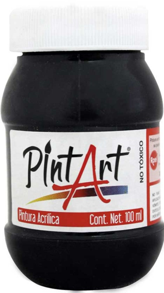 Pintura Acrílica PintArt Negro 100ml #600 PintArt® PP0AE07600 Pieza 7501858949167 01