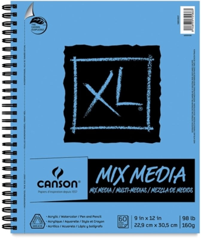 Block p/Arte MultiTecnica Xl Mix 60hjs 160g 9×12" Canson® [Pieza] 3148955725863