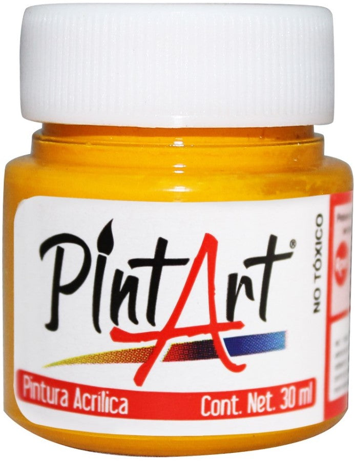 Pintura Acrílica PintArt Amarillo Cadmio Obscuro 30ml #203 PintArt® PPAEP03203 Pieza 7501858951023 0