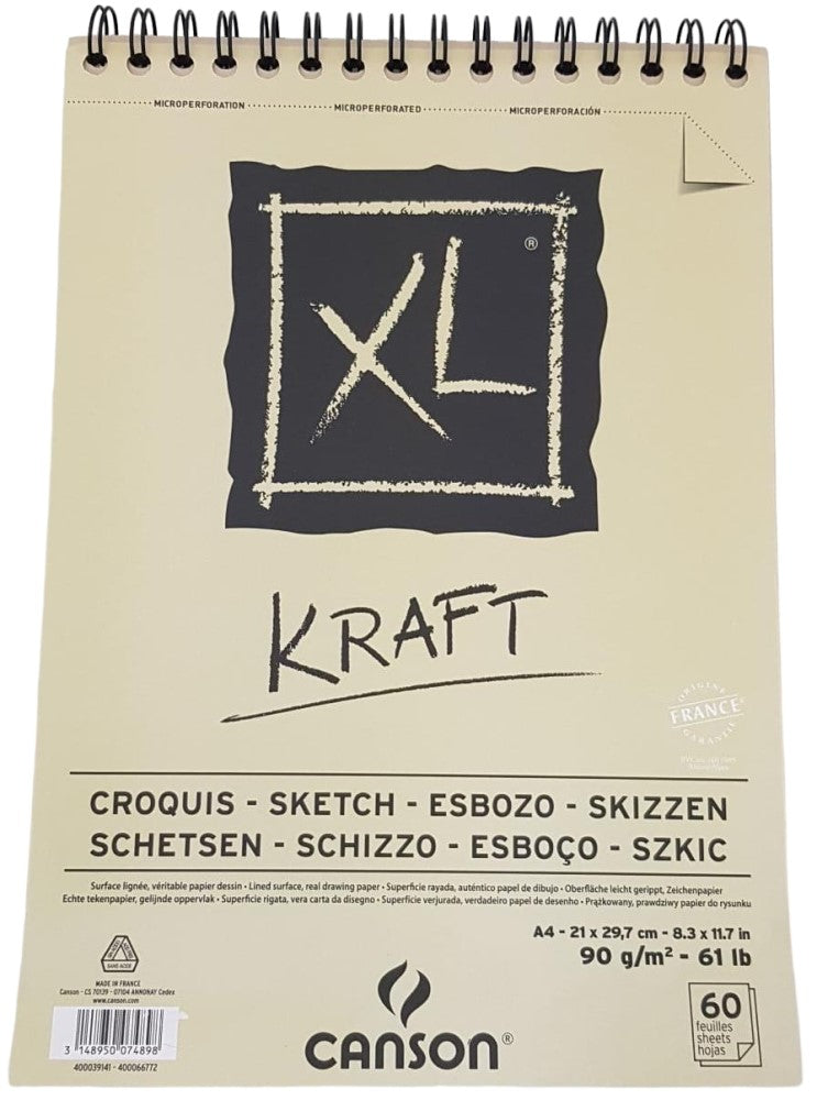 Block p/Arte Xl 90g 60hjs Kraft 21×29.7cm Canson® [Pieza] 3148950074898