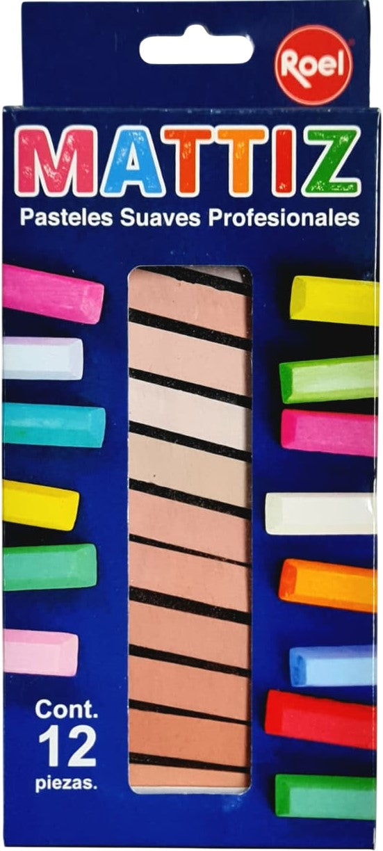 Barras Pastel Suaves Lingotes Colores Piel Colores Est.c/12 Mattiz® N32007000 Estuche 7501858915551