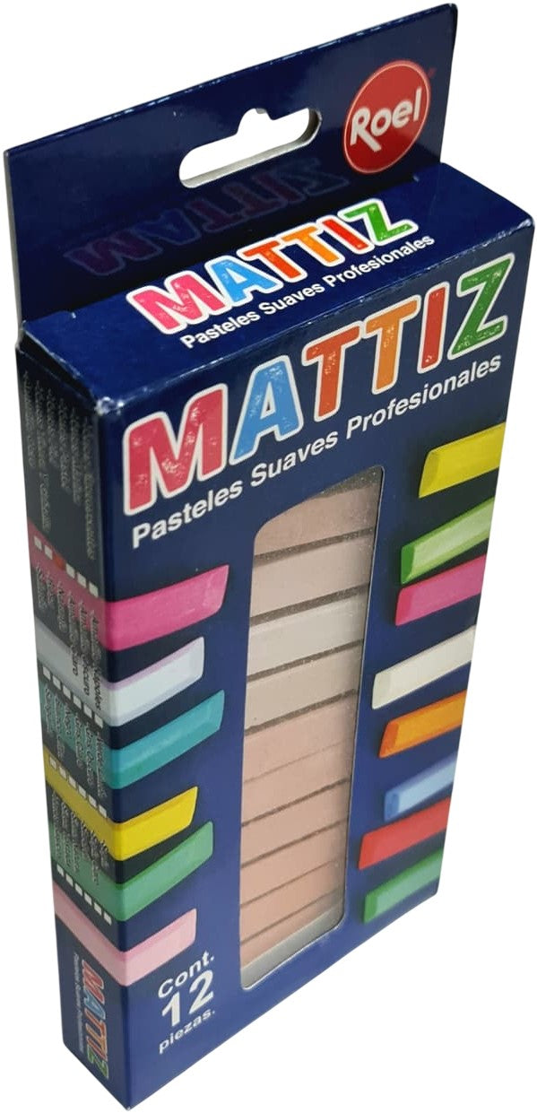 Barras Pastel Suaves Lingotes Colores Piel Colores Est.c/12 Mattiz® N32007000 Estuche 7501858915551