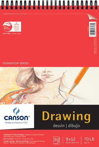 Block p/Arte Foundation p/Dibujo 30hjs 115g 9×12" Canson® [Pieza] 3148955727188