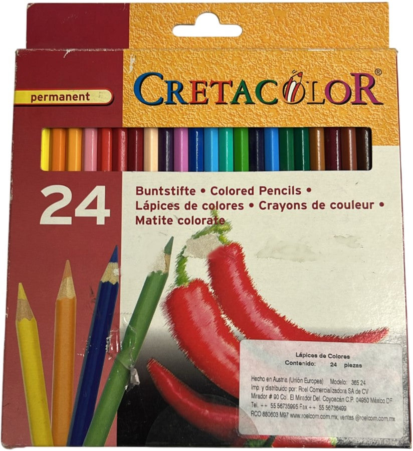 Lápiz p/Arte Permanent c/24 Colores CRETACOLOR® ECC028024 365 [Estuche] 9002592365247