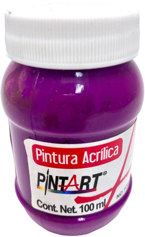 Pintura Acrílica PintArt Morado Fluorescente 100ml #984 PintArt® PP0AE07984 Pieza 7501858988609 01