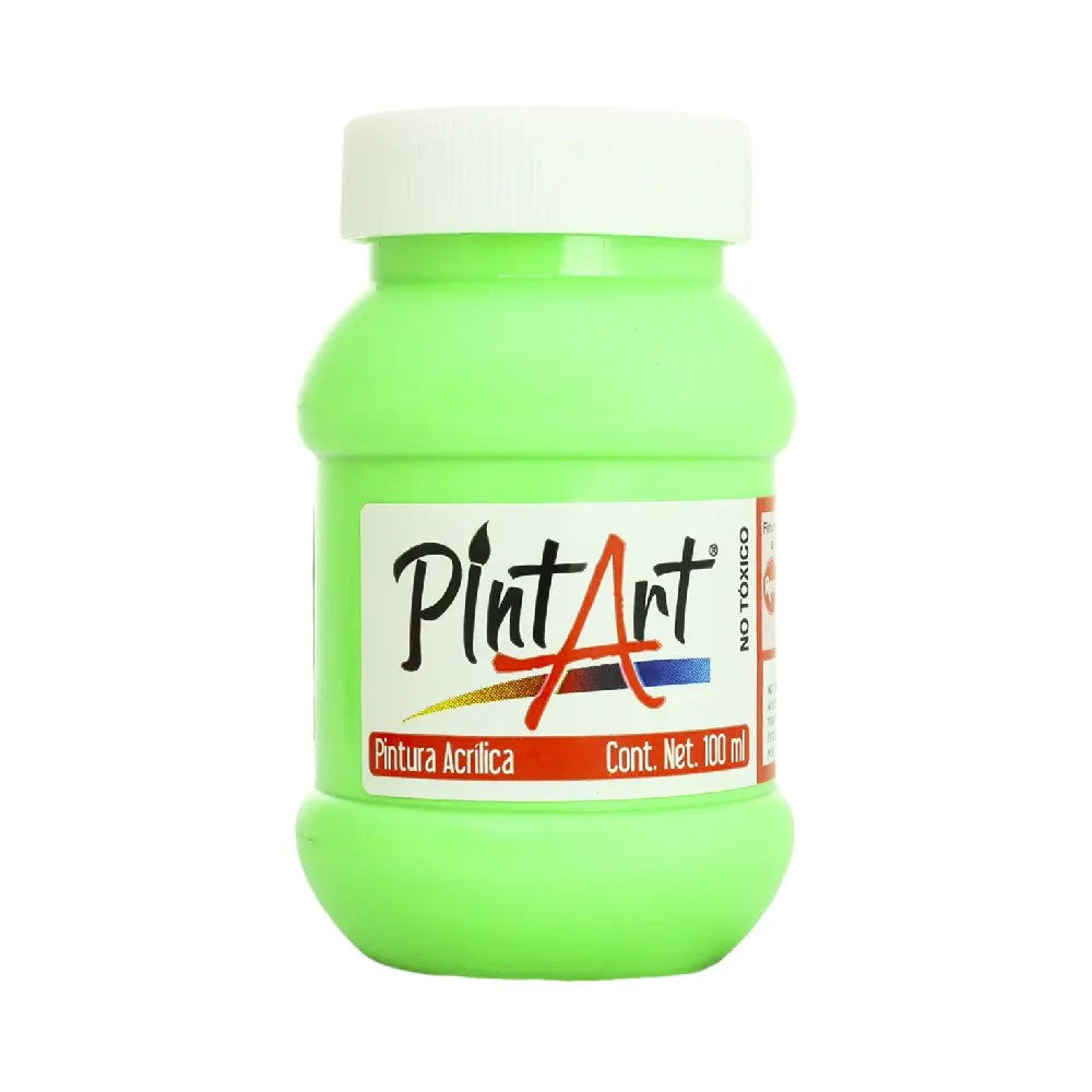 Pintura Acrílica PintArt Verde Fluorescente 100ml #985 PintArt® PP0AE07985 Pieza 7501858988616 01