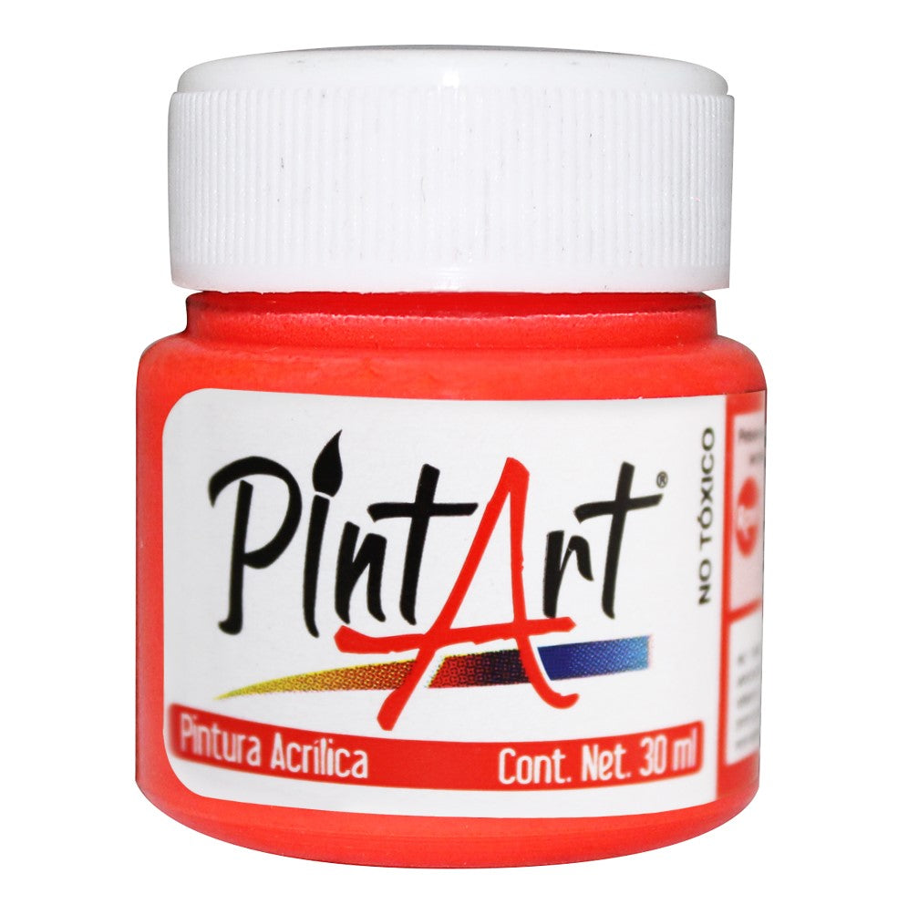 Pintura Acrílica PintArt Rojo Fluorescente 30ml #982 PintArt® PPAEP03982 Pieza 7501858988517 01
